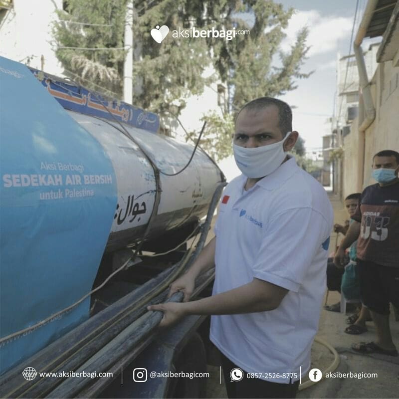 Krisis Air Bersih Palestina, Aksiberbagi Bantu Salurkan Kebutuhan Air Bersih